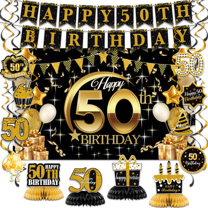 Happy 50th Birthday Banner