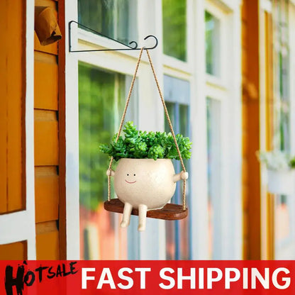 Smiling Face Planter  Wall Hanging