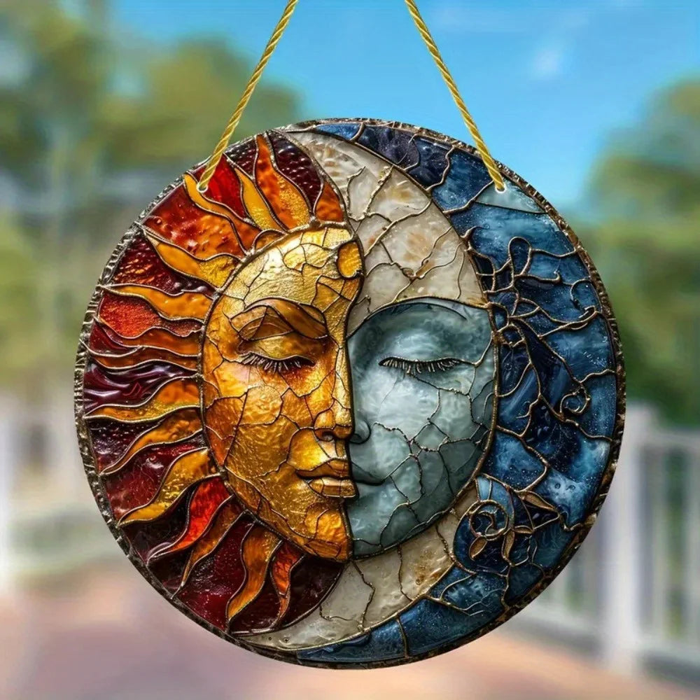 Sun and moon god acrylic sun catcher