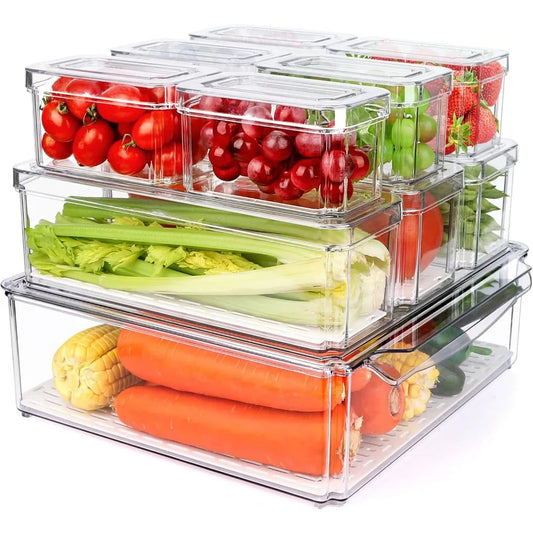 10 Pack Refrigerator Pantry Organizer Bins