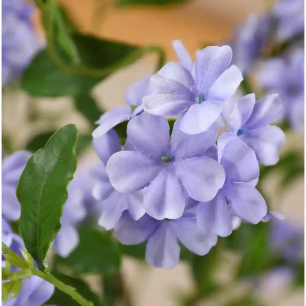 Blue Snowflake Tree with Oval White Pot