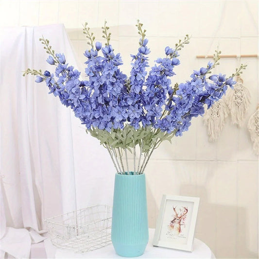 6 Pcs Delphinium Artificial Flowers for Tall Vase