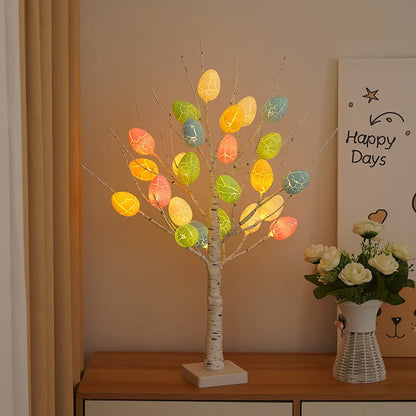 Easter Birch Tree Lamp - LED Easter Eggs Ornaments