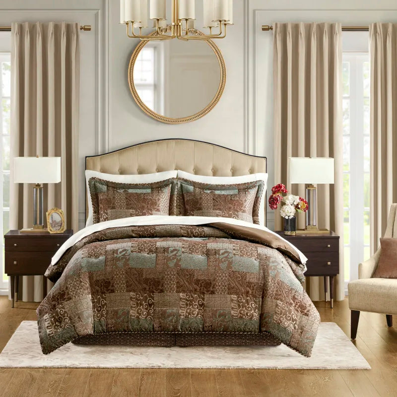 4 Piece Comforter Set Red Cal King