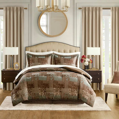 4 Piece Comforter Set Red Cal King