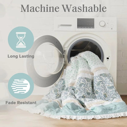 Cotton Shabby Chic Comforter 9 Piece Set