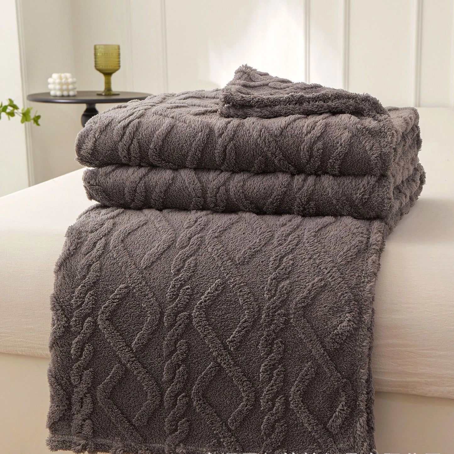 Warm Sherpa Soft Sofa Cover Throw Blanket