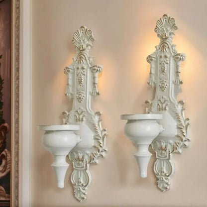 2pcs Wall-mounted Candle Holder Wrought Iron