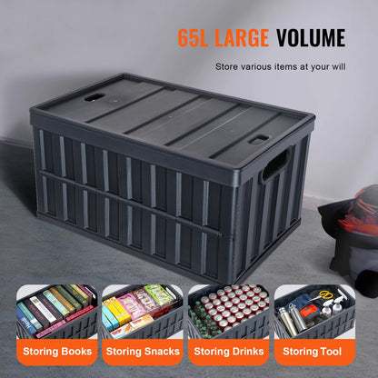 45L/65L Collapsible Storage Bins Folding Stackable