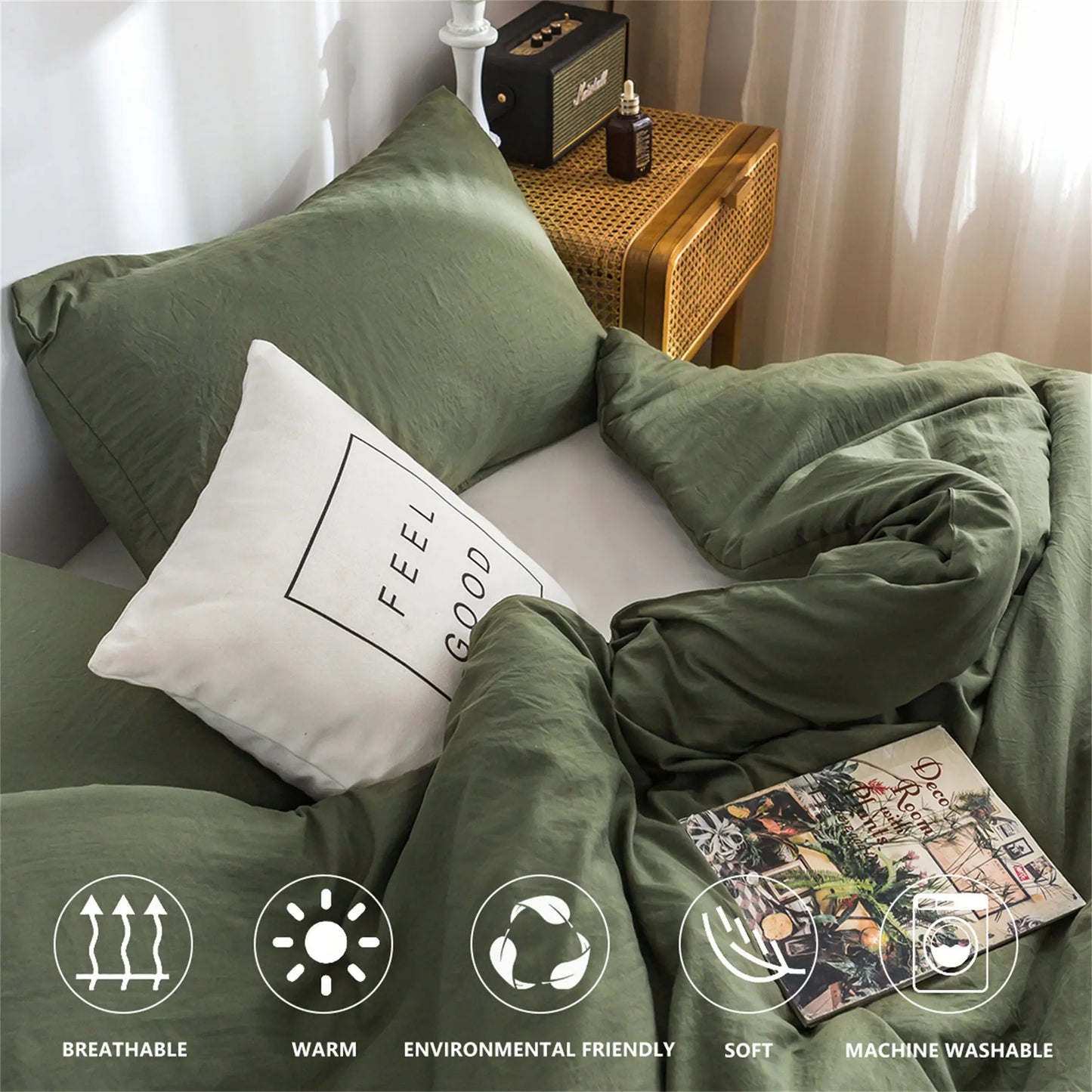 Soft Reversible Bedding Comforter Set