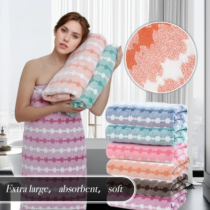 4/8Piece Cotton Bath Towels Popcorn Textured