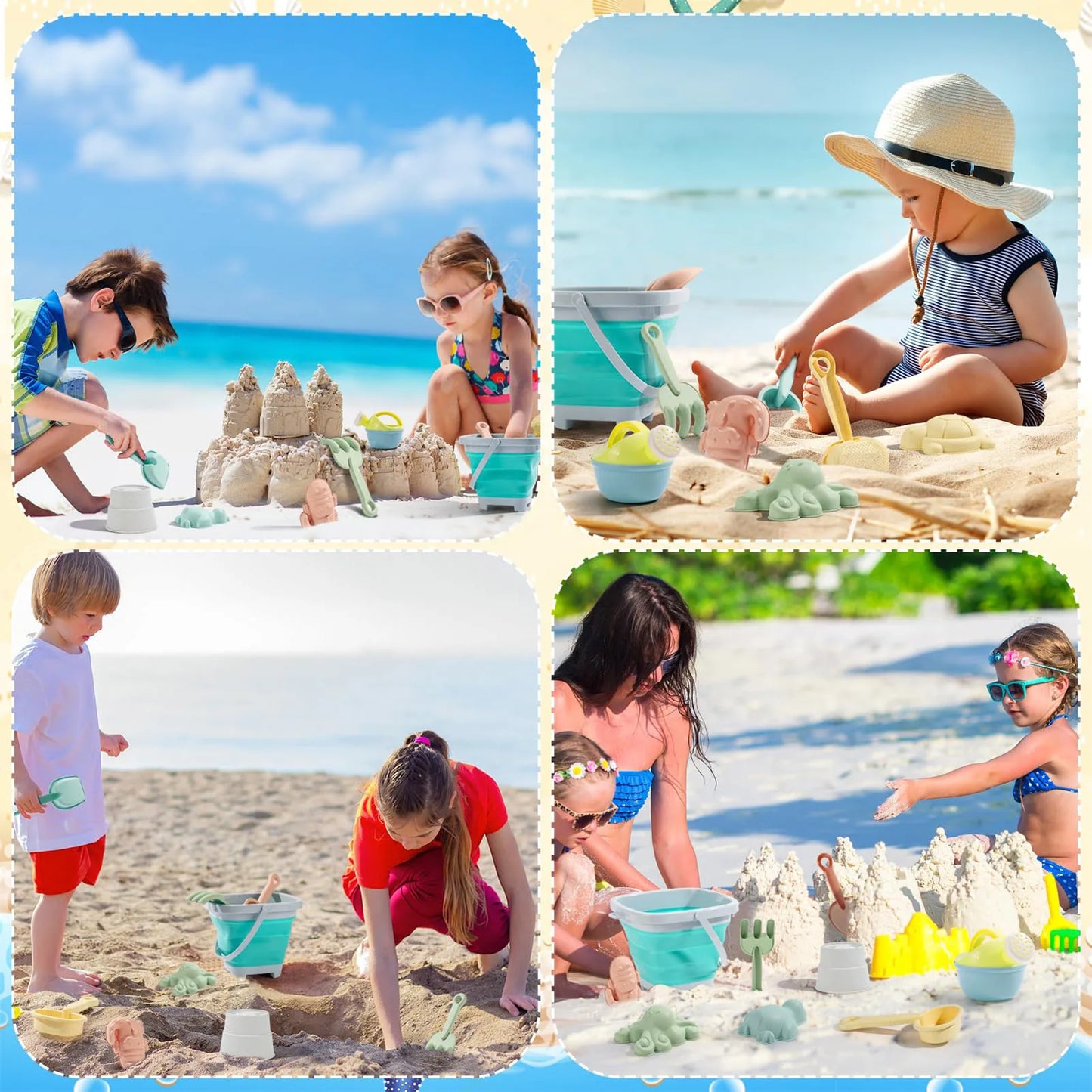 Kids Beach Bucket Shovel Sand tools Set