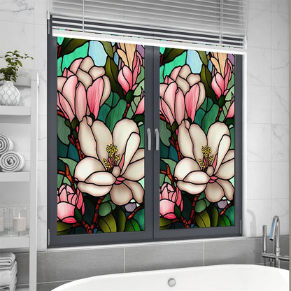Colorful Retro Floral Window Film