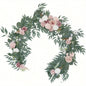 5.9ft Eucalyptus Willow Leaf Garland with Flowers