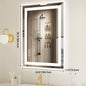 36"x 24"LED Bathroom Vanity Mirror Memory Function