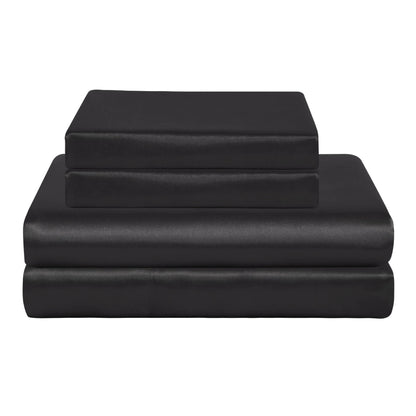 3 Pieces Silky Satin Cooling Sheet Set