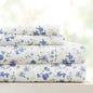 4 Piece Queen Sheet Set (Light Blue Floral)