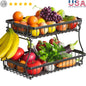 2 Tier Fruit Basket with Banana Hangers