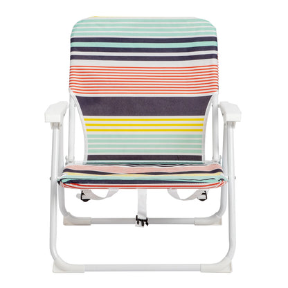 Oxford Cloth White Beach Chair