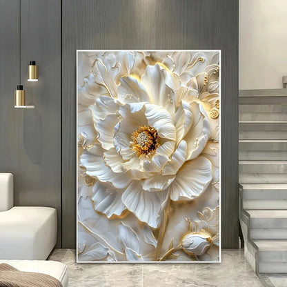 Modern abstract floral canvas art prints, frameless