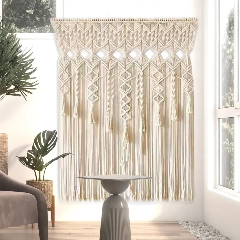 Macrame Woven Wall Hanging Tapestry