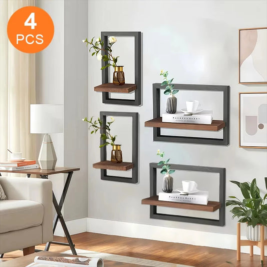4pcs floating shelves, 15.78/8.18in long