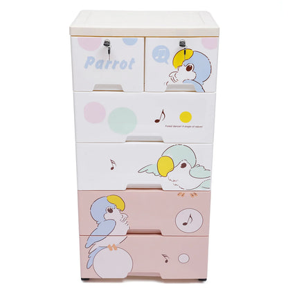 Adorable 6 Drawer PP Dresser Chest Bedroom Storage Organizer