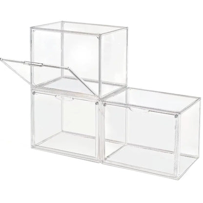 1pc/3pcs Clear Storage Box Organizer Showcase