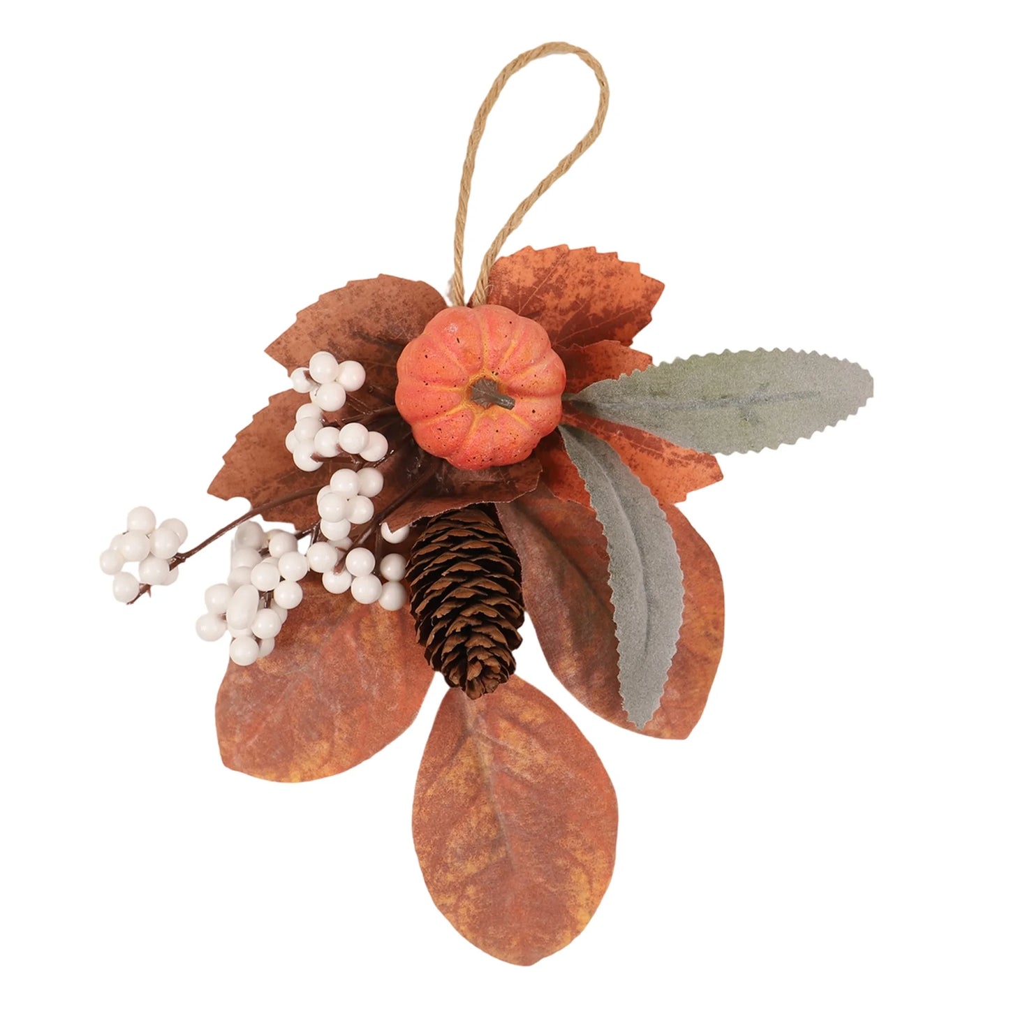 Pumpkin Maple Leaves Door Hanger for Home Holiday Fall Party Decor
