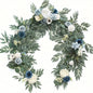5.9ft Eucalyptus Willow Leaf Garland with Flowers