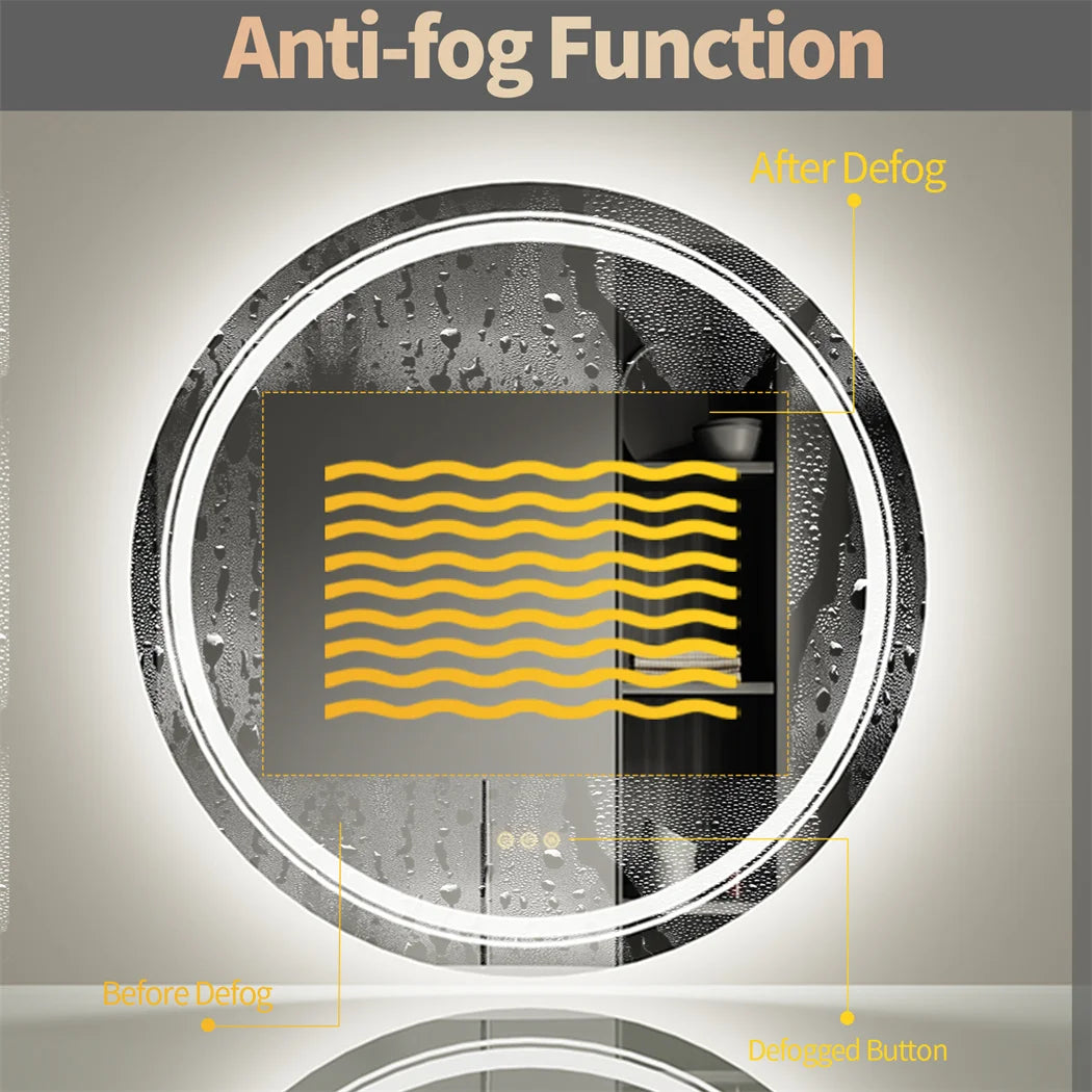 Round Bathroom Fogless Vanity Mirror