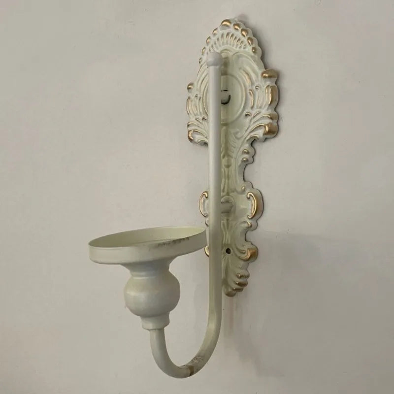 2pcs Wall-mounted Candle Holder Wrought Iron