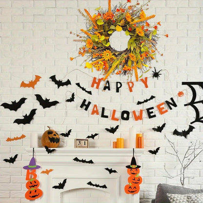 17.7" Fall Wreath for Front Door