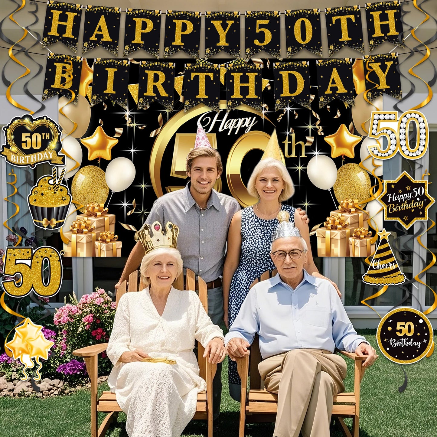 Happy 50th Birthday Banner