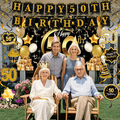 Happy 50th Birthday Banner