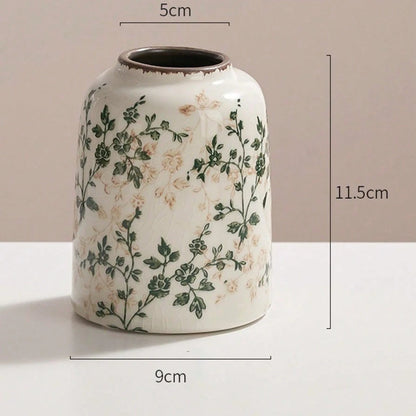 Ice Crackle Ceramic Vase Handmade