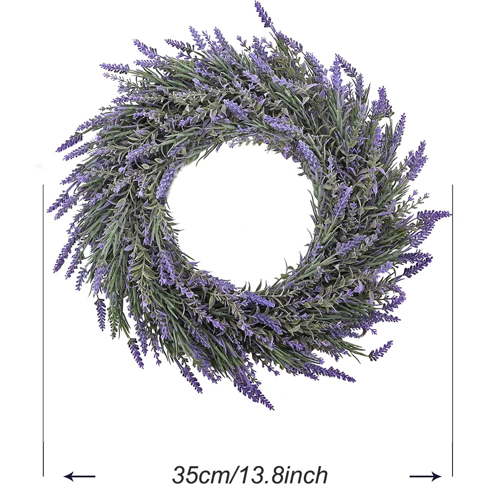 13.8" Artificial Lavender Wreath