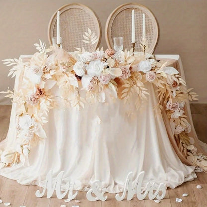 5.9ft Eucalyptus Willow Leaf Garland with Flowers