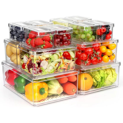 10 Pack Refrigerator Pantry Organizer Bins