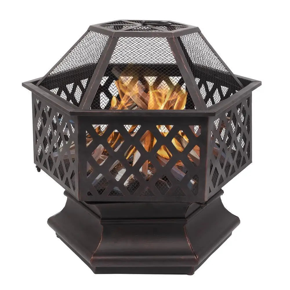 Hex Shaped Patio Fire Pit