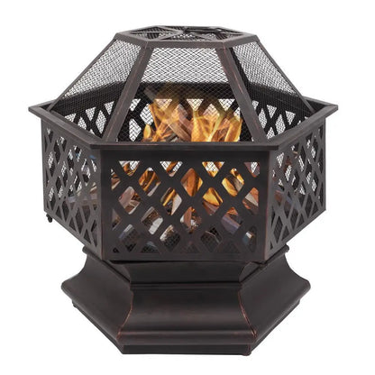 Hex Shaped Patio Fire Pit