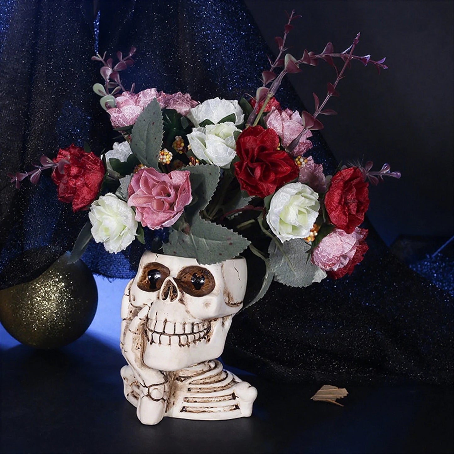 Spooky Skull Planter Flower Pot for Indoor and Outdoor
