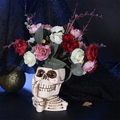 Spooky Skull Planter Flower Pot for Indoor and Outdoor