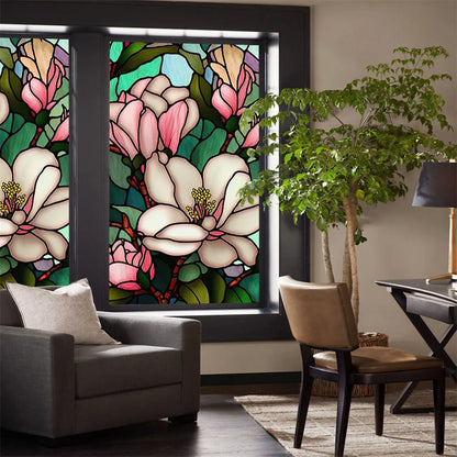 Colorful Retro Floral Window Film