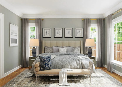 2 Pack 25-Inch Carved Geometric Ceramic Table Lamp