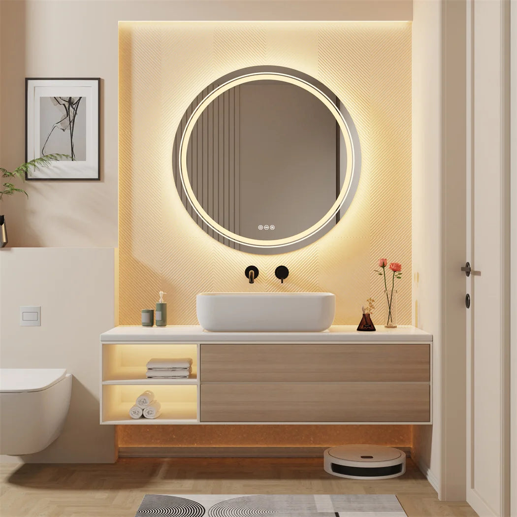 Round Bathroom Fogless Vanity Mirror