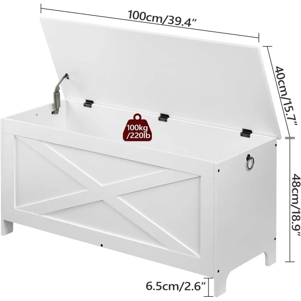 Storage Chest- Toy Box with Safety Hinges