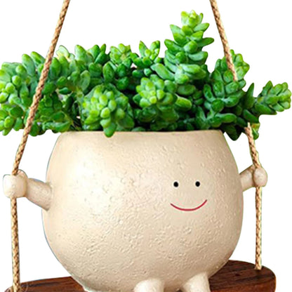 Smiling Face Planter  Wall Hanging