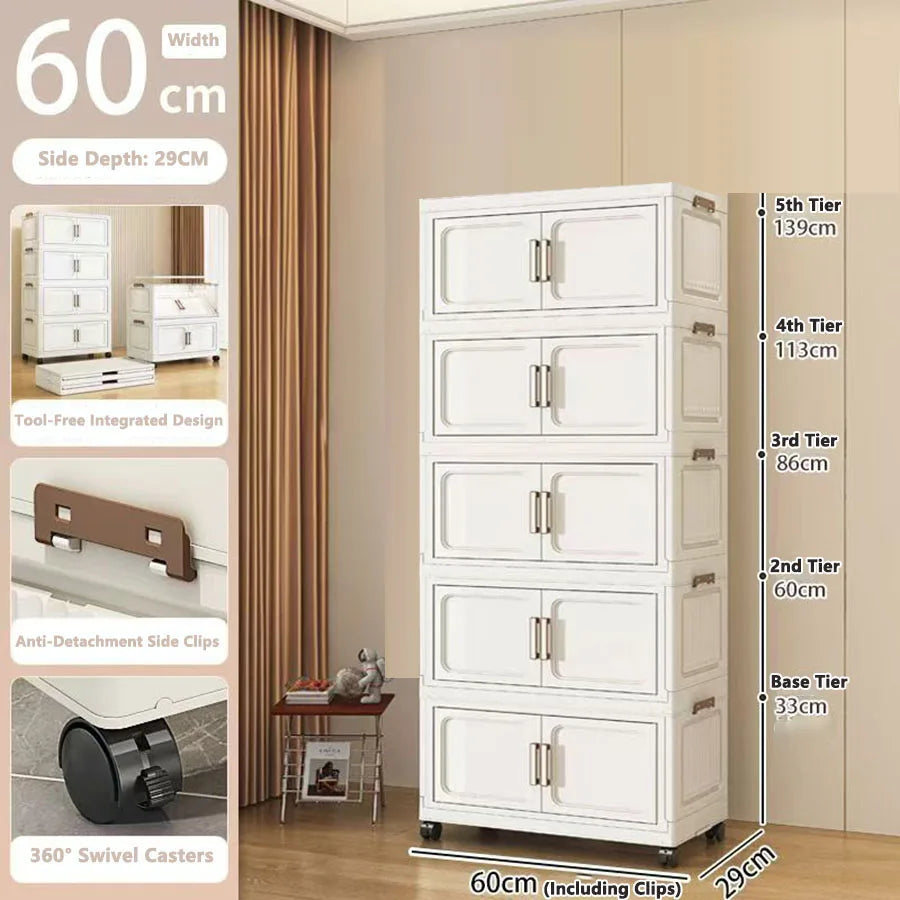 Folding Storage Cabinet Organizer