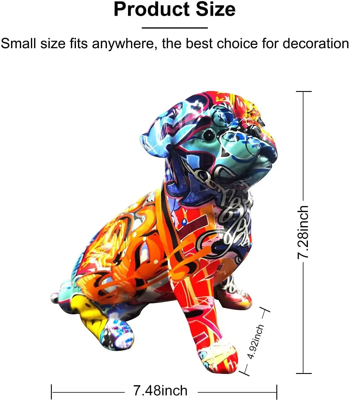 Graffiti Painted Pug Dog